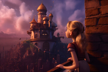 the girl and the castle