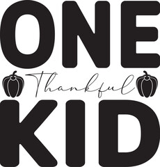 One Thankful Kid Svg
