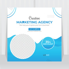latest modern Creative Business marketing social media post template . Vector illustrator

 