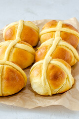 Buns for celebrating Easter, English traditions