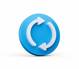 Rotation arrows icon isolated on white background