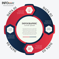 Infographic steps collection flat design. Can be used for workflow layout, diagram, business step options, banner, web design - Vector 