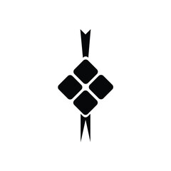 Vector graphic of simple black and white rhombus. flat design style. Suitable for ramadan background templates, advertisements, ramadan, greeting cards, flyers, etc. vector design templates