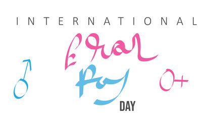 Equal Pay Day. Template for background, banner, card, poster 