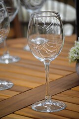 glasses on a table