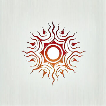 Abstract sun tattoo design - By Generative AI