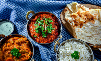 Hot madras paneer and vegetable masala with rice
