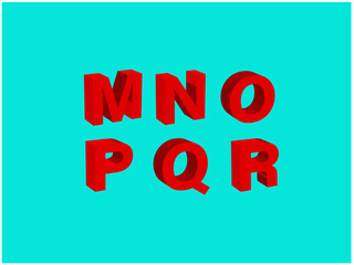 3d vector realistic symbols. Festive decorations set. Modern playful alphabet letter and number set