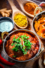 Hot madras paneer and vegetable masala with rice