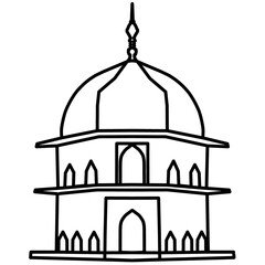 Front Dome of a Mosque 