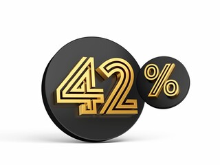 3D illustration of the Royal Gold Modern Font