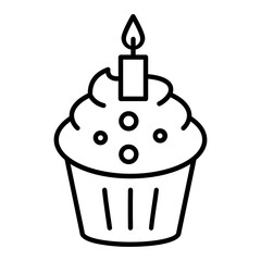 Cupcake Outline Icon