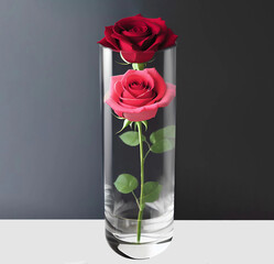 photo of rose in vase