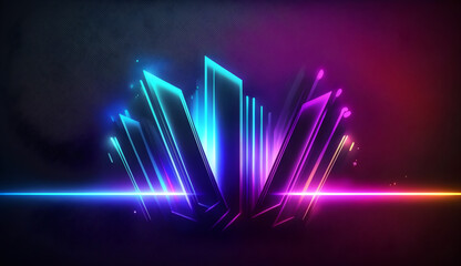 abstract neon light shiny background
