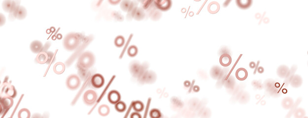 percent shopping digital in hand 3d.