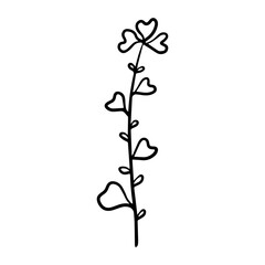 floral leaves element