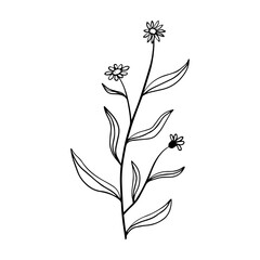 floral leaves element