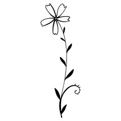 floral leaves element