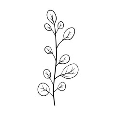 floral leaves element