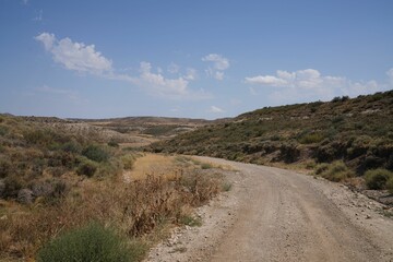Beautiful view of a road in the rocky landscape