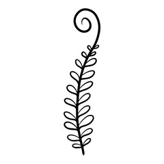 floral leaves element