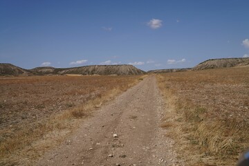 Beautiful view of a road in the rocky landscape