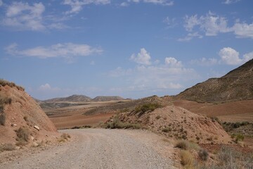 Beautiful view of a road in the rocky landscape