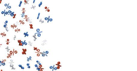 Blurred sale background. 3d