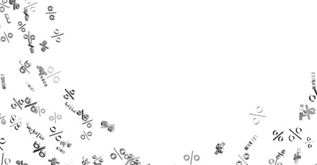 Blurred sale background. 3d