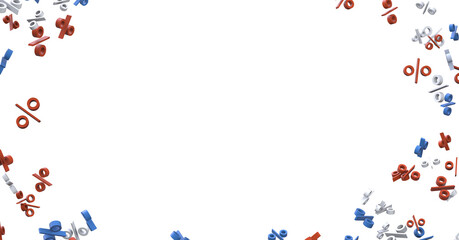 Blurred sale background. 3d