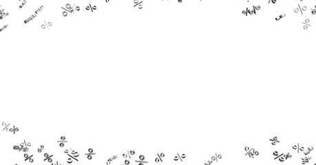 percent shopping digital in hand 3d.