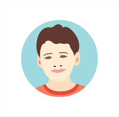  A sweet boy avatar vector art work.