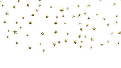 Holiday golden decoration, glitter frame isolated -