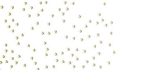 Holiday golden decoration, glitter frame isolated -