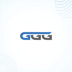 GGG Logo Template  In Modern Creative  Minimal Style  Vector Design