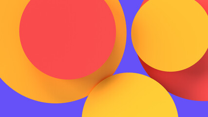 3D wallpaper with colorful, isolated shapes