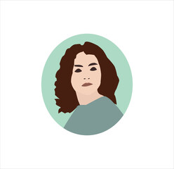  A young girl avatar vector art work.