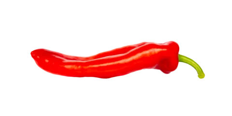 Papier Peint photo Piments forts Red hot chili pepper isolated on transparent background, png file