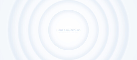 Pulsating Blurred Circles Vector Vibrant Dynamic White Wide Abstract Background. Interplay of Light and Movement Perfect for Hi-Tech or Business Projects. Energy and Innovation Futuristic Abstraction