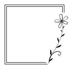 floral art square frame