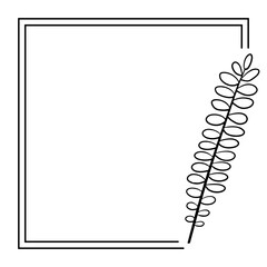 floral art square frame