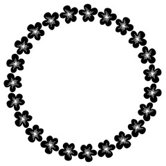 flower round frame
