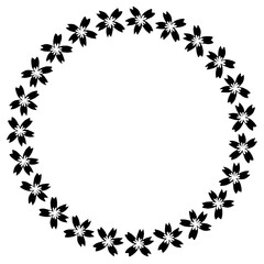 flower round frame