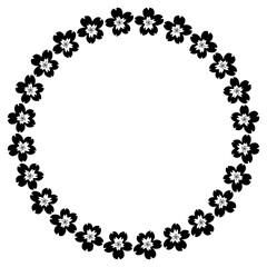 flower round frame