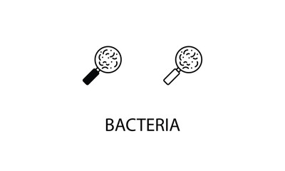 Bacteria double icon design stock illustration