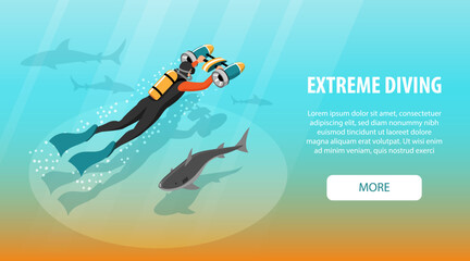 Extreme Diving Isometric Banner