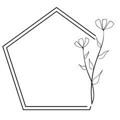 floral art pentagon frame
