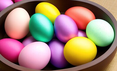 Fototapeta na wymiar Easter eggs - Generative ai