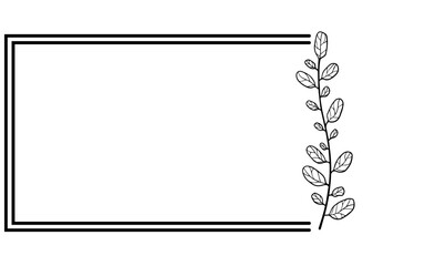 floral flower rectangle frame