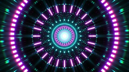 geometric pattern art background of purple and green light